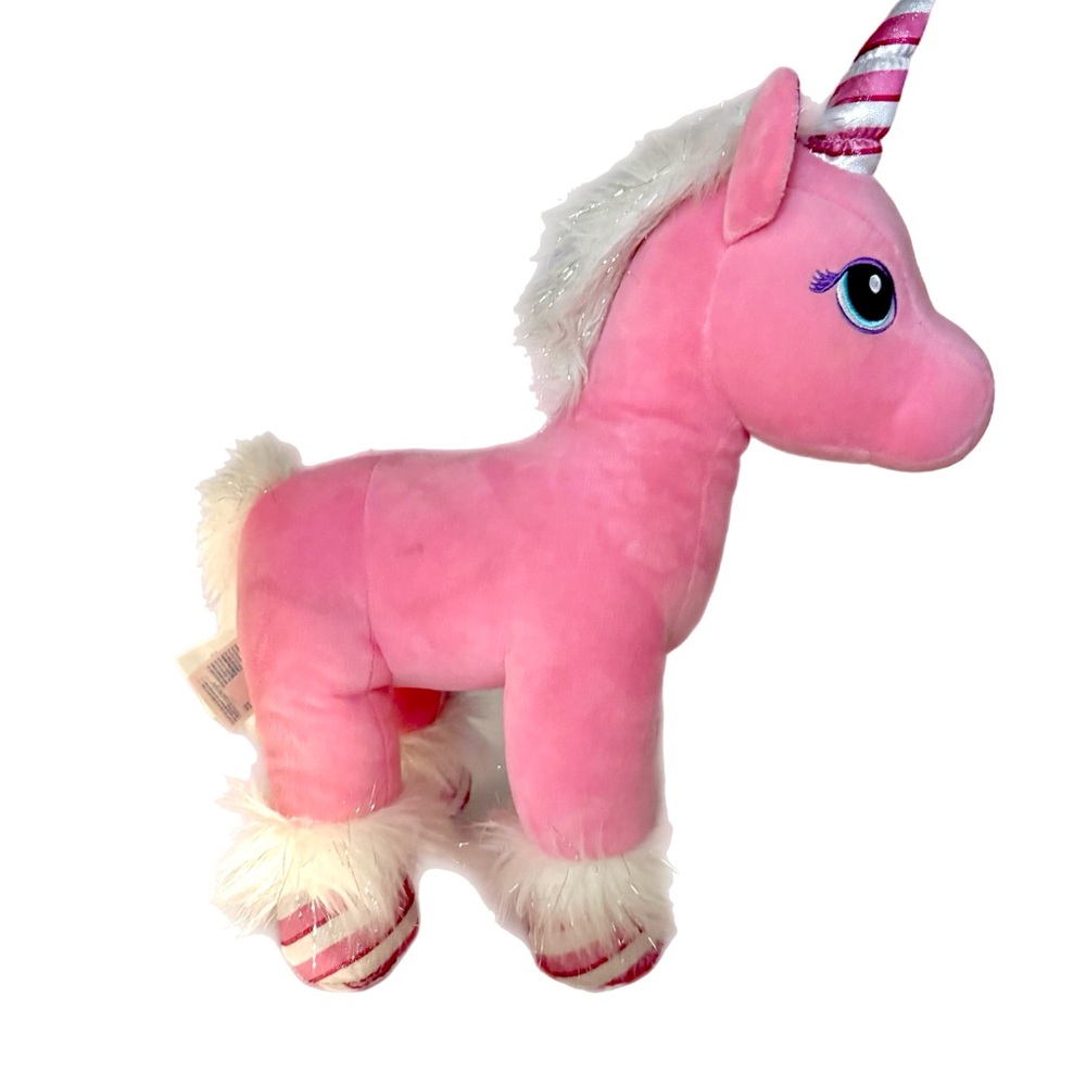 BUILD-A-BEAR PINK CANDY CANE UNICORN SPARKLE PLUSH‎ ,Like New, Ships next day .